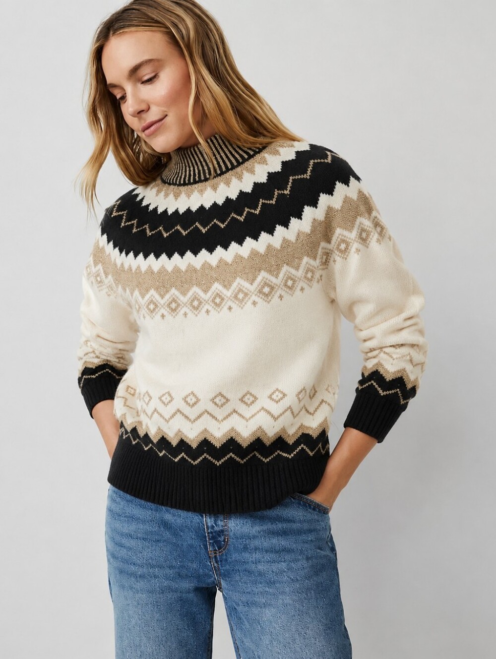 Like New ANN TAYLOR Cashmere Fair Isle Sweater XS Worn 1x!